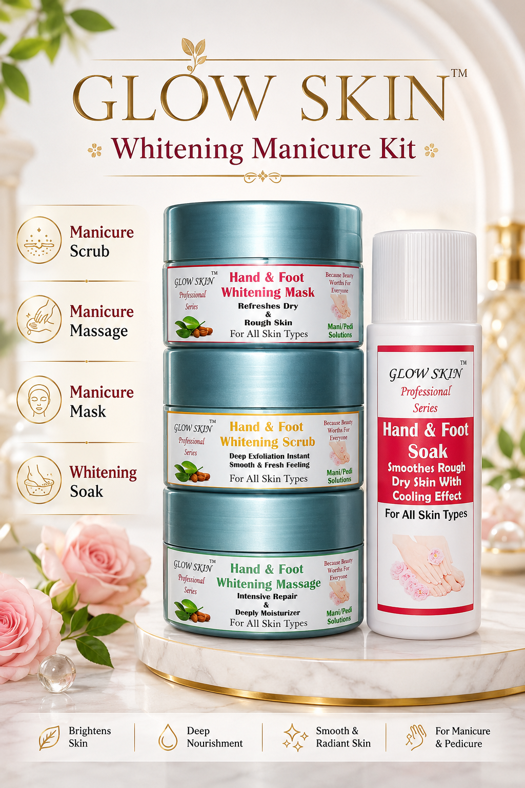 Glow Skin Whitening Meni Pedi kit